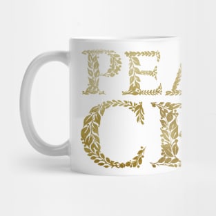 Peace in gold Mug